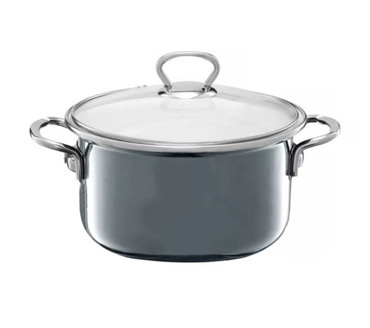 Oala emailata cu capac Optimum, Emalia Olkusz, 3.6 L, otel carbon, gri - imagine 6